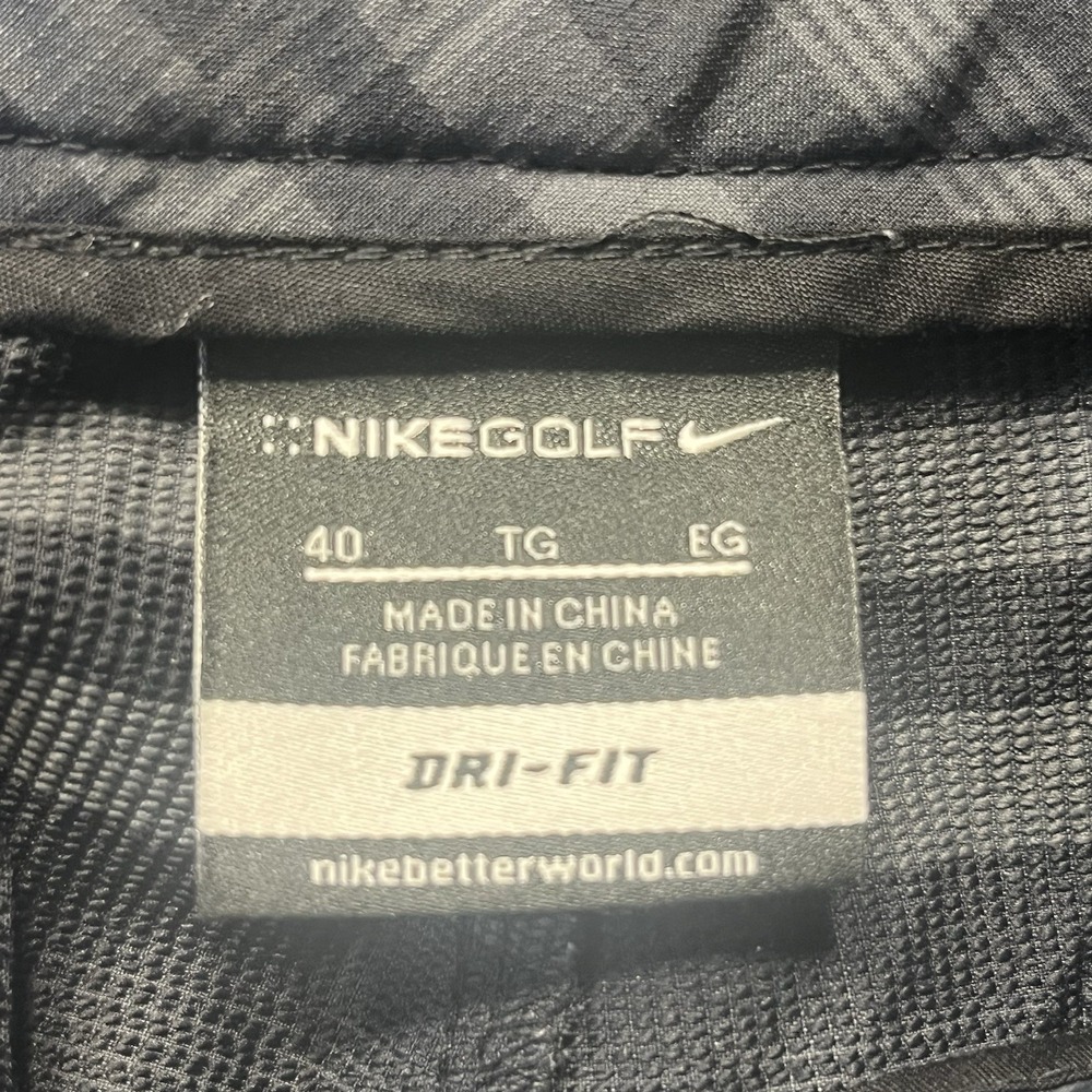 Nike Golf Shorts Mens Size 40 Gray Plaid Flat Front Stretch Chino 452712-010 - Picture 9 of 12